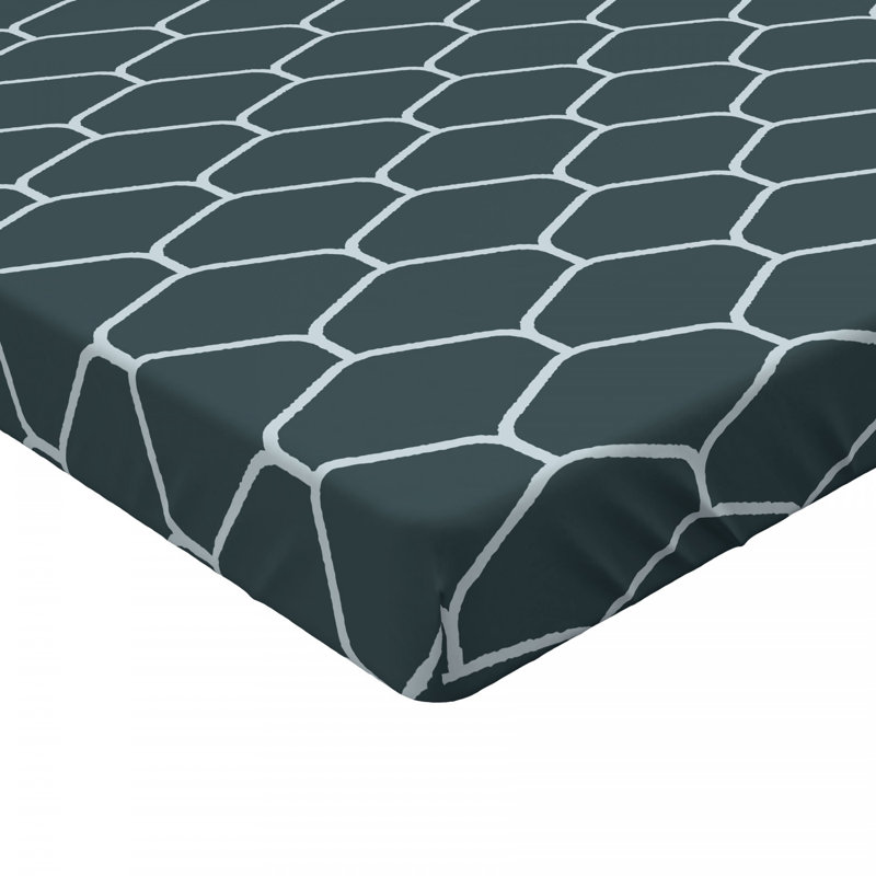 Microfiber Geometric Fitted Sheet, Full Fitted Sheet