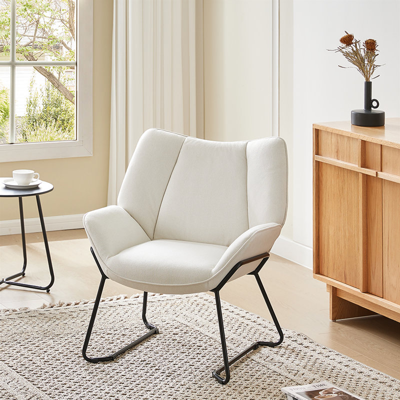 Nygia Upholstered Armchair, Light Grey