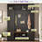 3-in-1 Hall Tree With 6 Hooks, Bench, Left Cabinet With Adjustable Shelves And Open Compartments-1104307867