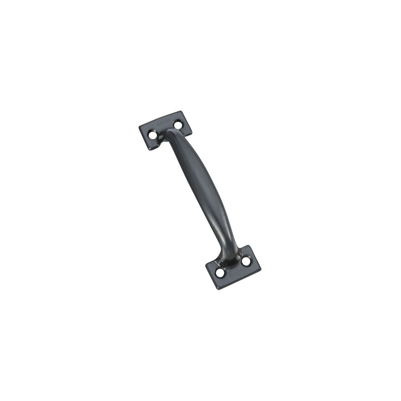 Plaque de zinc à pousser et tirer, H 1,63 po x l 2,75 po x P 8,63 po, Noir