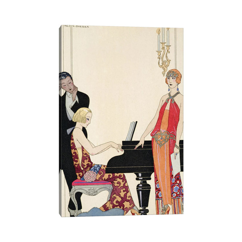 Incantation, Illustration For 'Gazette Du Bon Ton', 1922 by George Barbier - Wrapped Canvas Print