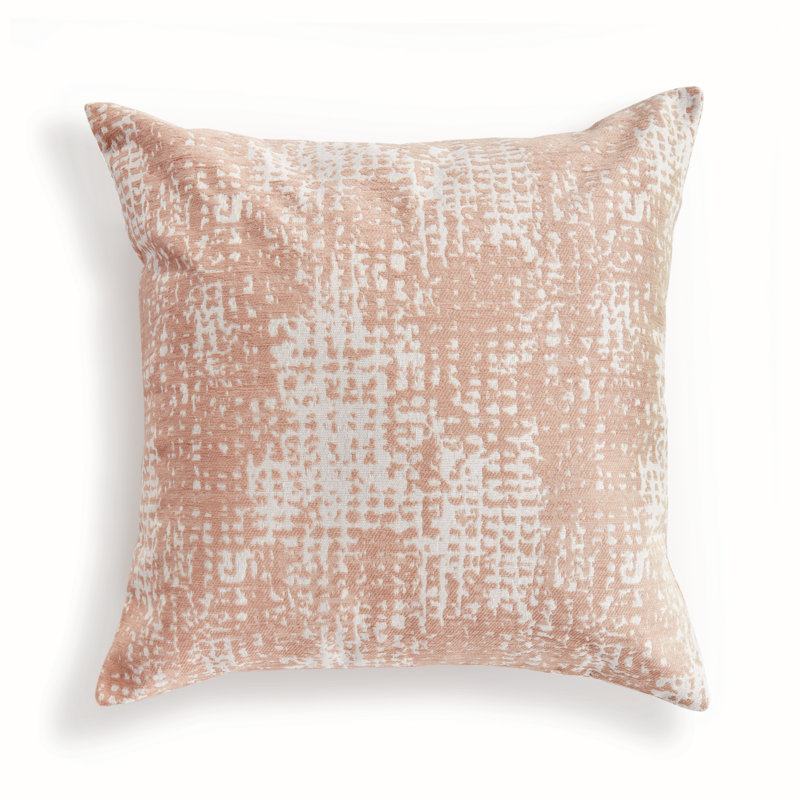 Hana Polyester Indoor/Outdoor Pillow Cover & Insert, Blush, Square 20" x 20"