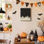 Minimalist Ghost Group Halloween Canvas Wall Art Black White Modern Decor