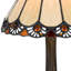 Lampe de table Tiffany à abat-jour conique en métal avec abat-jour conique, bronze et beige
