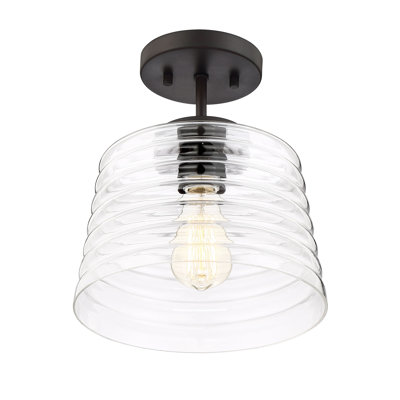 Plafonnier semi-encastré à 1 lumière de 10 po Dane