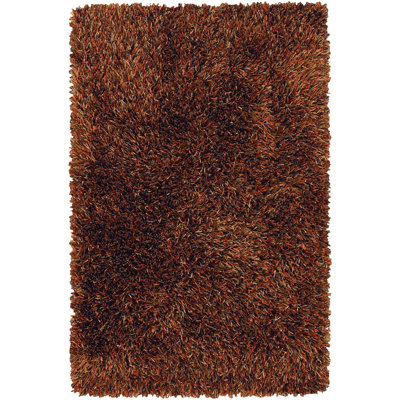 Tapis contemporain tissé à la main Everly Quinn Plutarch brun / rouille / chocolat