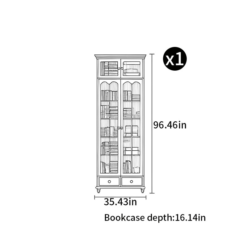 Bibliothèque de style moderne et minimaliste, Marron foncé