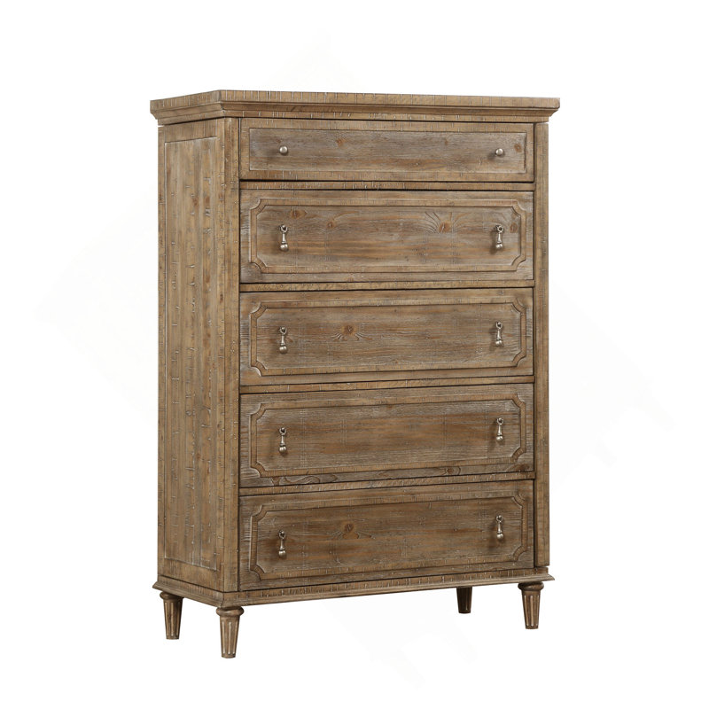 Commode 5 tiroirs Taupe