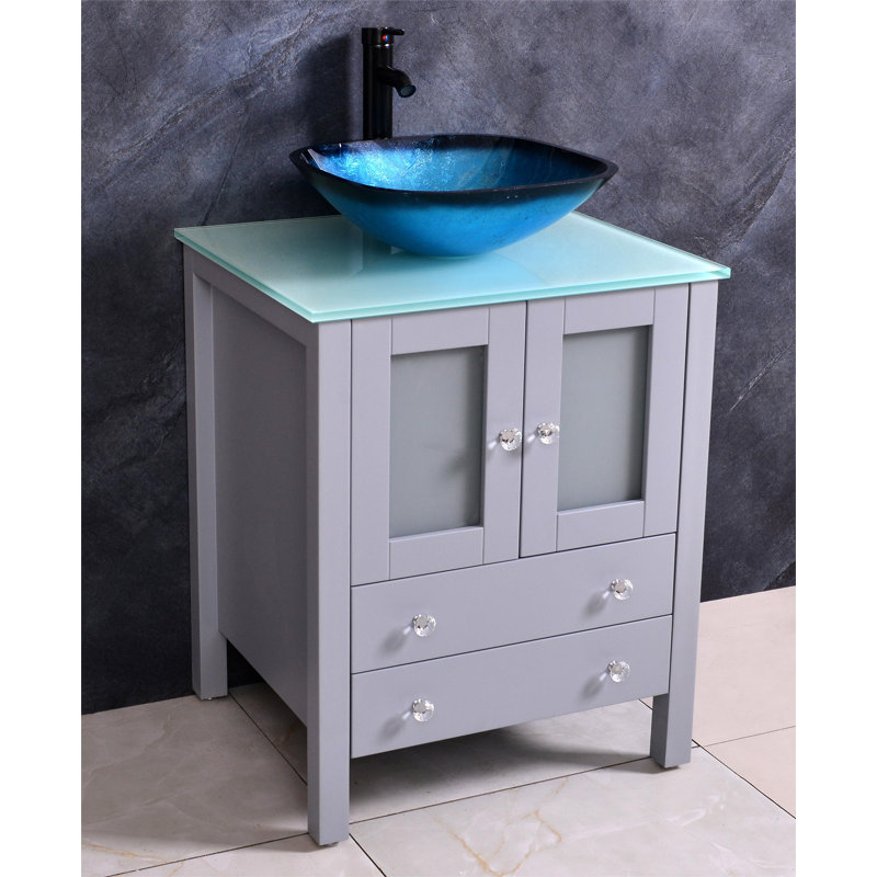 Ensemble de meuble-lavabo simple 25 "avec miroir Imaani