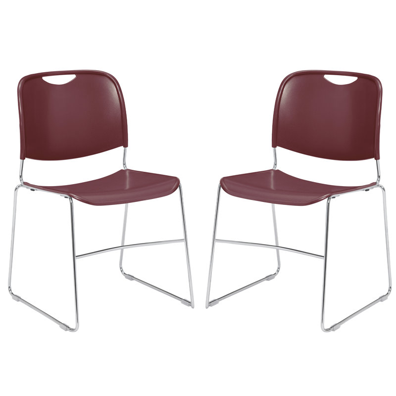 Naomi Premium Stack Chair, Pack of 2, Red