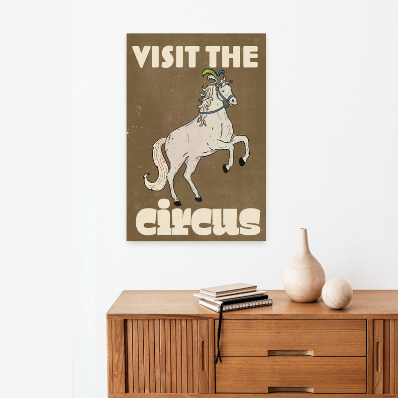 Art rétro, cheval rétro classique, "The Circus Horse", H 24 po x l 16 po