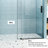 60" W X 76" H Shower, Tempered Glass, Matte Black, Modern Shower Accessory Door, W, 1/4" Single Sliding