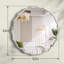 Miroir mural rond en alliage d'aluminium ondulé avec cadre en métal, miroir décoratif moderne pour le salon, la chambre à coucher ou le vestibule-2067710002-2067710003