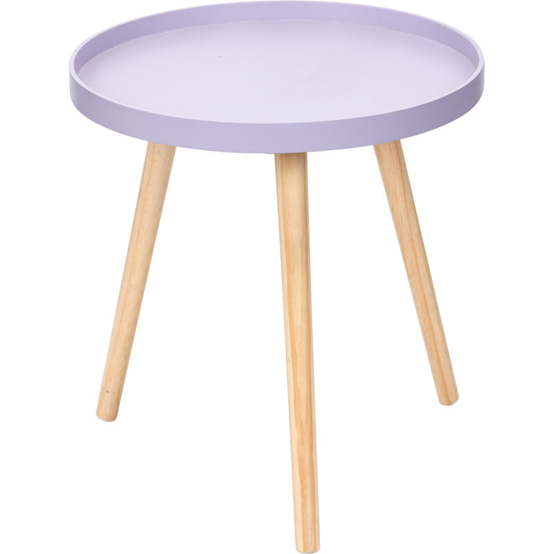 Margaux Tray Top End Table, Brown, Lilac