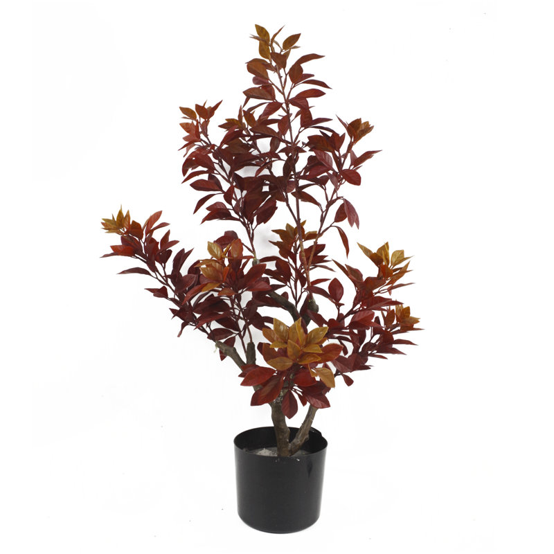 Anlin 80cm Faux Ficus Tree in Pot, Orange