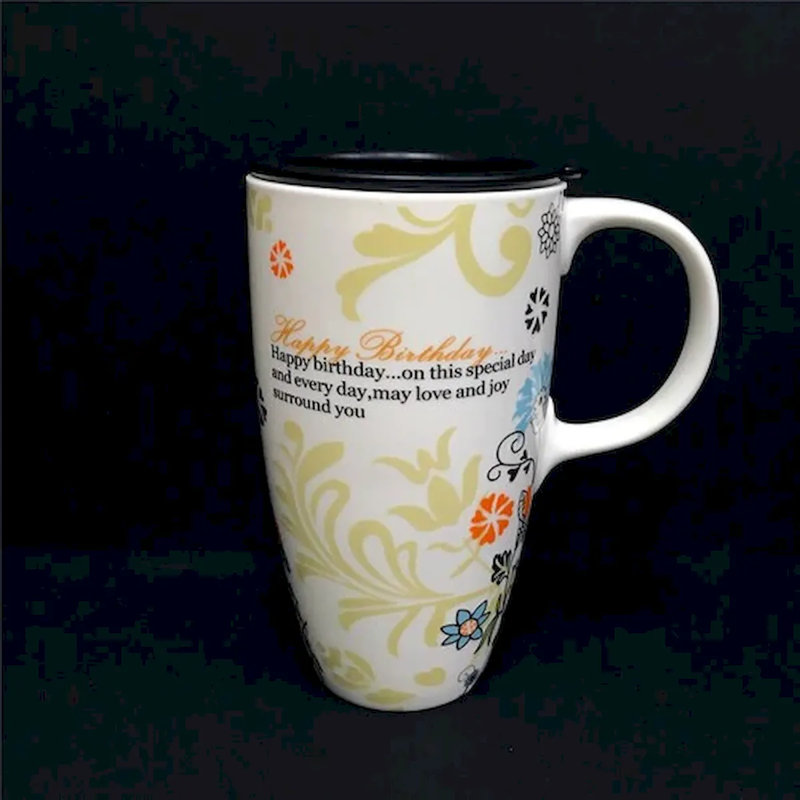 Grande tasse Abram Happy Birthday, Joyeux Anniversaire en anglais