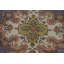 Tapis vert clair à motif géométrique traditionnel 7 x 9