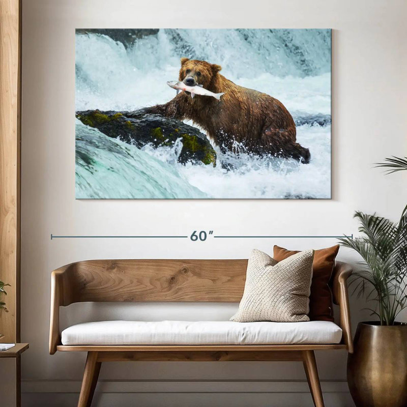 Simple Bear Fishing, 34" H x 51" W
