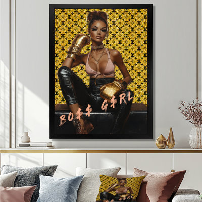 Brunette Boss Girl Luxury Life - Fashion Girl Power Wall Decor