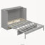 Lit escamotable double avec grands tiroirs, gris-1683429268