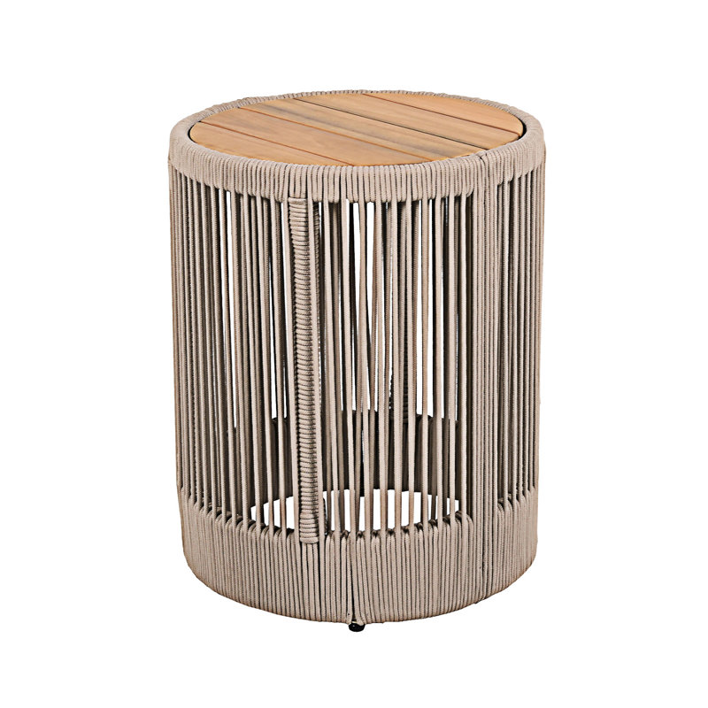 Outdoor Side Table, Beige