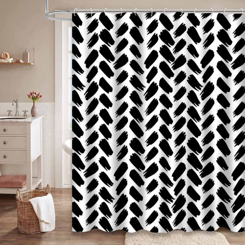 Rideau de douche blanc avec 12 crochets, L 72 po x l 78 po
