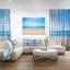 Photographie sur toile tendue - Mer bleue et ciel-18434943