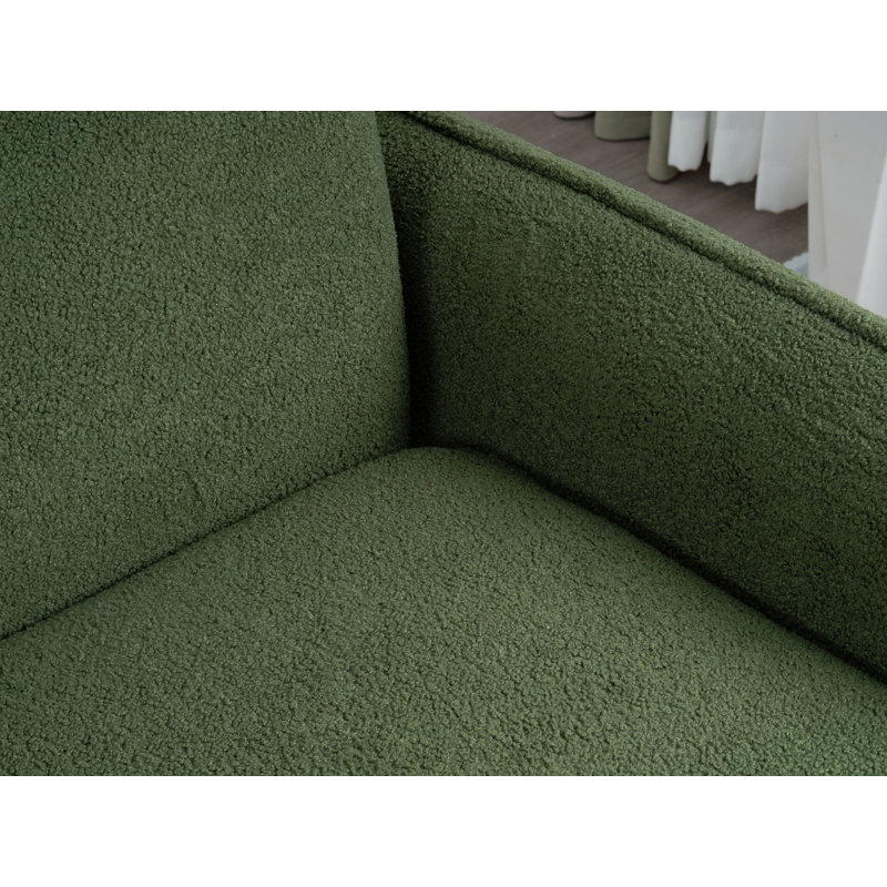 Canapé 97 po en velours pour salon, Vert