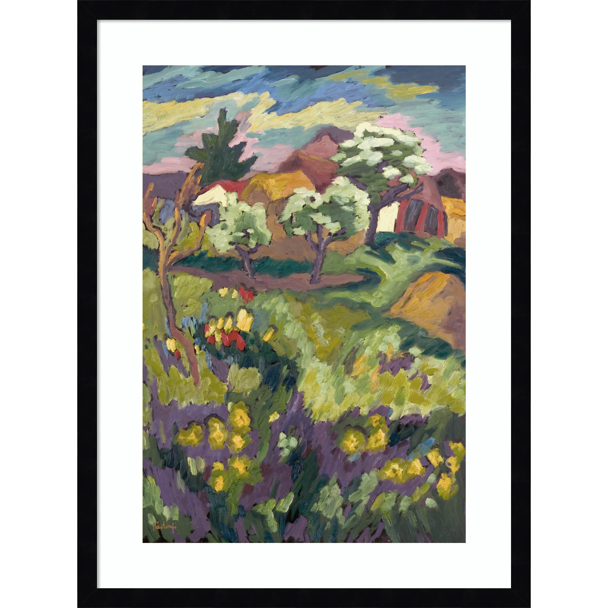 Fayra Garden Of My Childhood Framed On Paper by Fayra Print, Black, 25" H x 19" W x 1" D