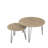 27.56'' Round Nesting Coffee Table Set Of 2, Circular Nesting End Table Set, Round Wooden Tabletop, And Sturdy Metal Base For Living Room, Bedroom-774843583