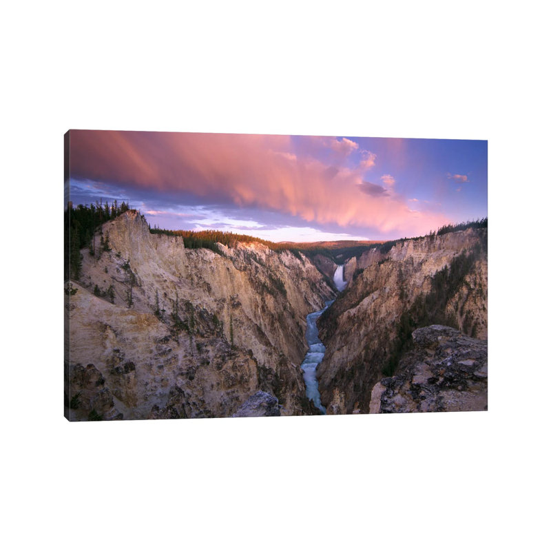 Lower Yellowstone Falls, Yellowstone National Park, Wyoming I 1 Piece Wrapped Canvas Wall Art