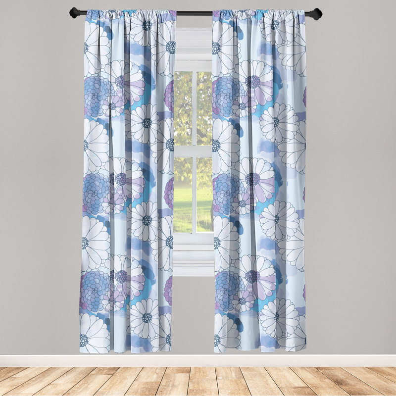 Semi Sheer Curtain Pair, 28" W x 63" L