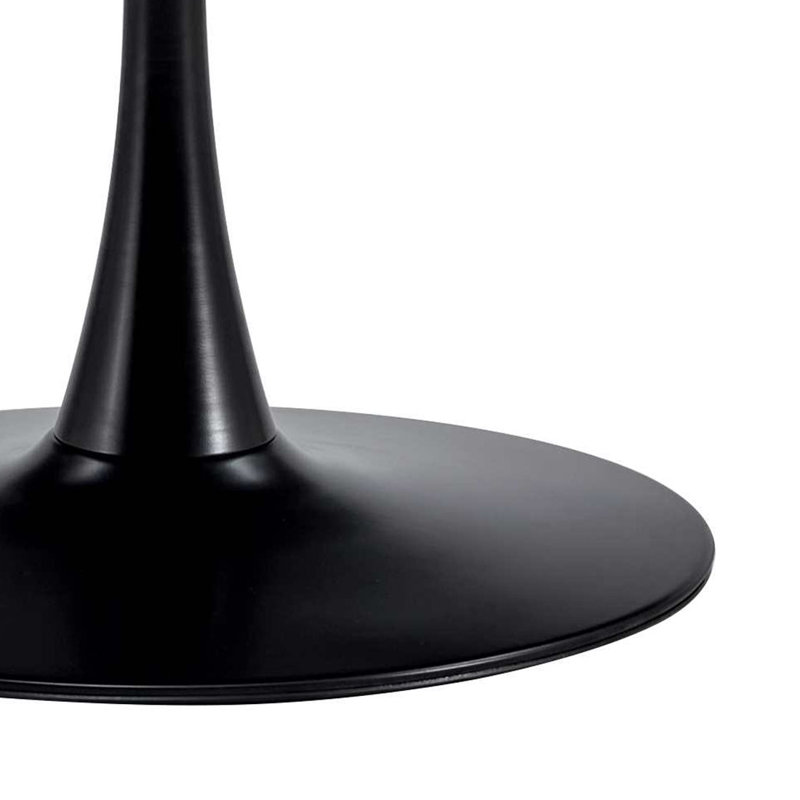 Table de salle à manger Rivkah, H 28,71 po x L 42,11 po x l 42,11 po, Noir mat, Noir mat