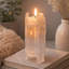Bougeoir décoratif, pierre de sélénite blanche côtière, 8 po