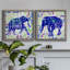«Painted Elephant I», ensemble de 2 peintures sur toile encadrées-1830222972-1830222975