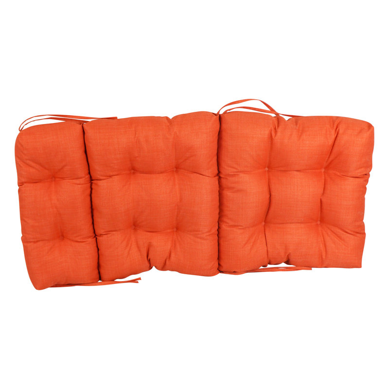 Outdoor Seat / Back Cushion, 20" W x 42" D, Tangerine Dream