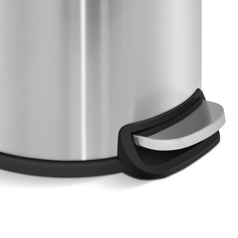Fingerprint Resistant Stainless Steel Pedal Trash Can Set