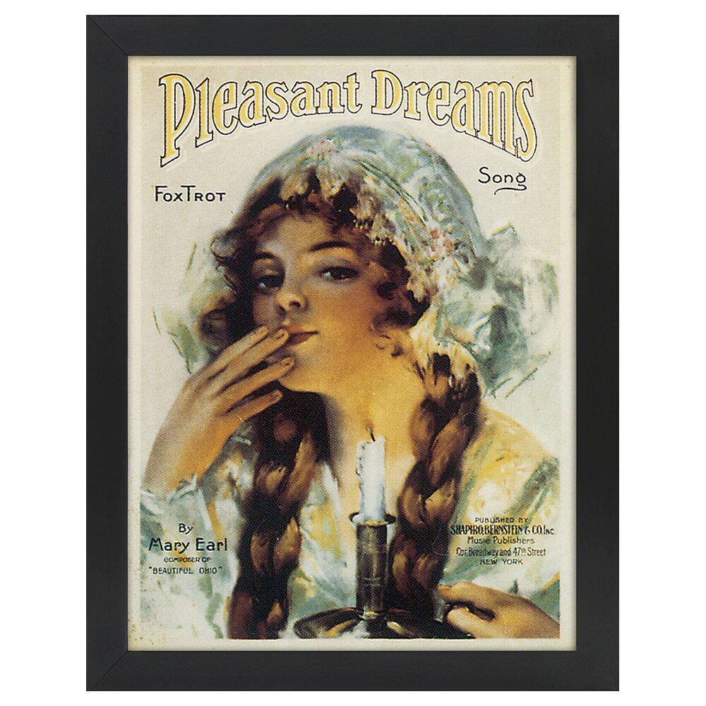 Leinwandbild Vintage Music Cover Pleasant Dreams