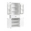 Armoire blanche pour salle de bain avec rangement efficace et unité d'espace de tiroir: portes pratiques-390358932