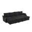 Canapé-lit modulaire en U avec accoudoirs carrés 109,5 po Corduroy-129388016