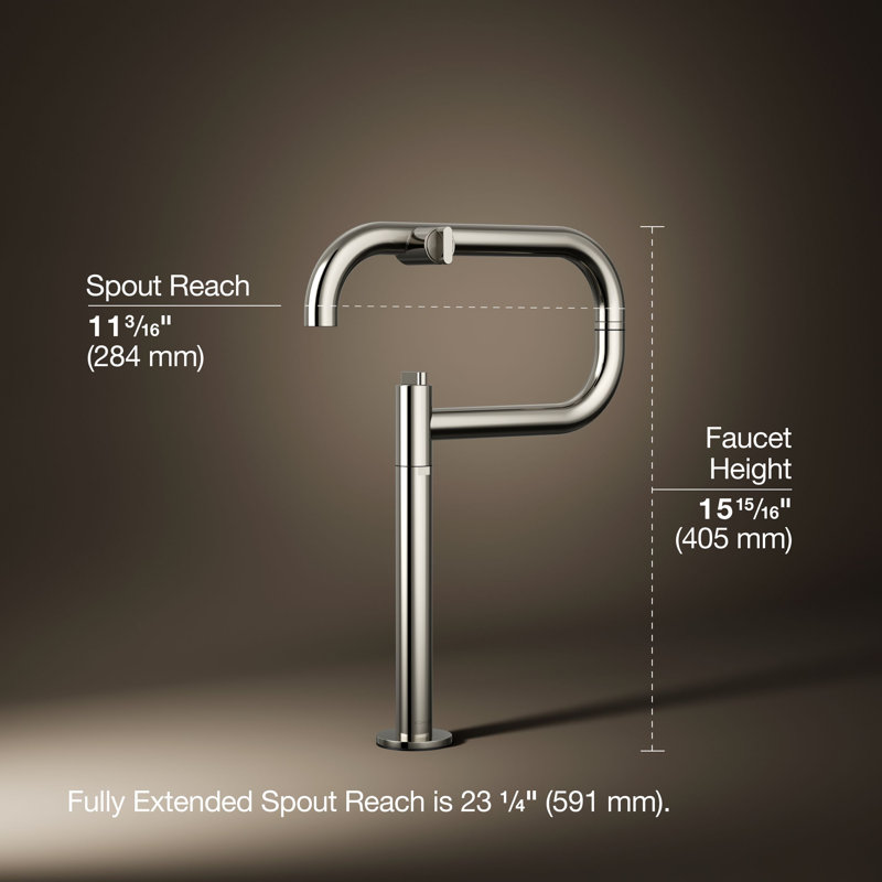 Components® Deck-Mount Pot Filler, Polished Nickel