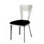 2 chaises en métal 2 pièces avec siège en microfibre noire et chaises de salle à manger de style contemporain, de 2 pièces