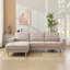 2-Piece 90" Upholstered L-Shaped Fabric Corner Sofa-222493329