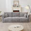 Canapé en lin de 98,5 po de style contemporain avec coussins pour le salon-110376678