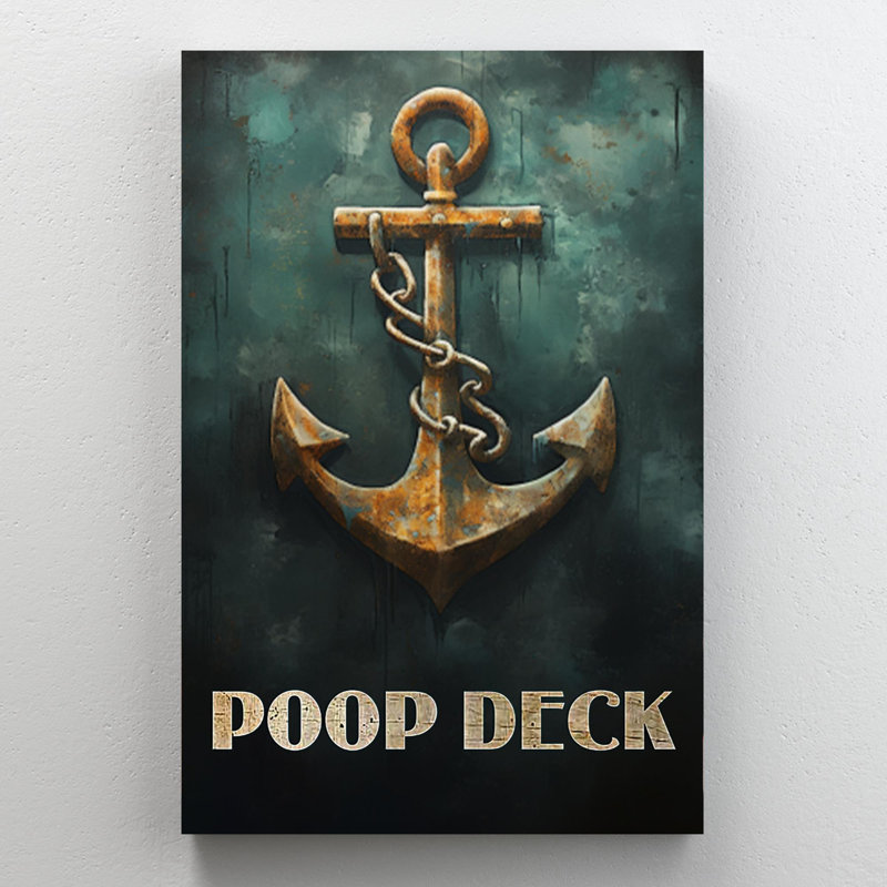 " Anchor Poop Deck ", 14" H x 11" W x 1.25" D
