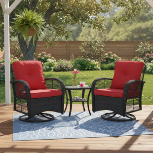 Double Outdoor Rocking Chair Three-Piece Set