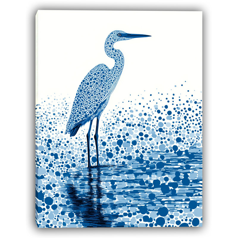 Art indigo sur toile tendue, H 36 po x l 24 po