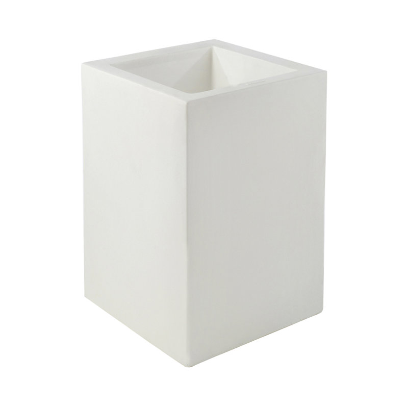Pot de fleurs en résine Nano, H 11 po x l 5,5 po x P 5,5 po, Blanc