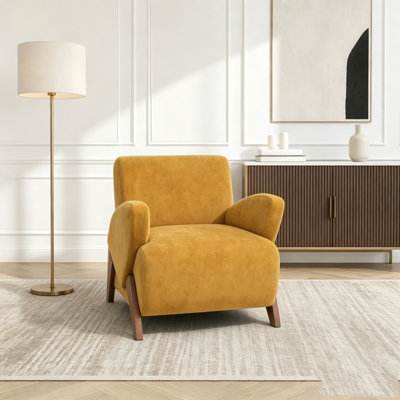 Fauteuil d'appoint en velours 28,15 pouces