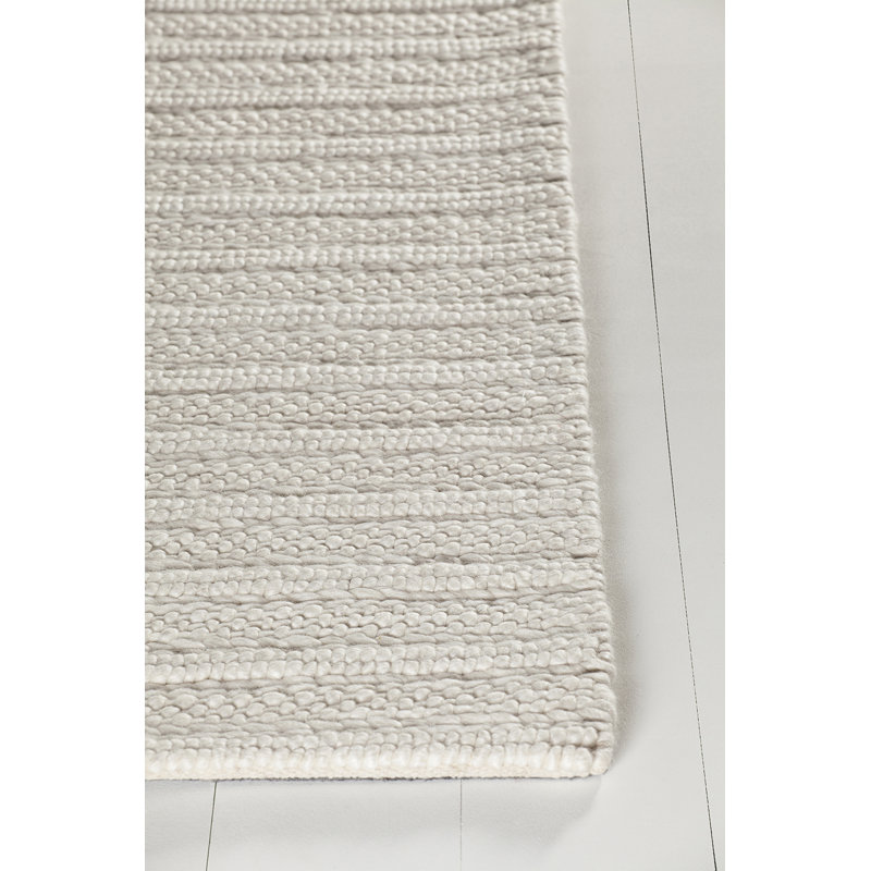 Tapis blanc tissé à la main Prickett, Rectangle 7 pi 9 po x 10 pi 6 po